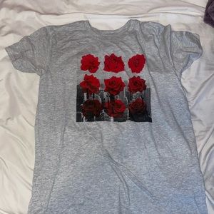 Graphic Tee w/ Roses on the Front